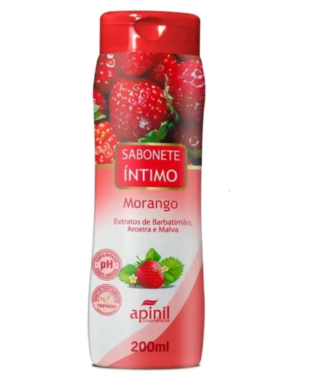 SABONETE INTIMO MORANGO 200ML APINIL