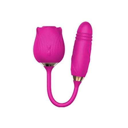 Sugador rosa com vibrador vai e vem